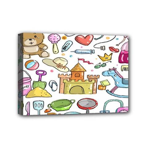 Baby Equipment Child Sketch Hand Mini Canvas 7  X 5  (stretched) by Hannah976