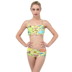 Cute Sketch Child Graphic Funny Layered Top Bikini Set by Hannah976
