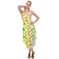 Cute Sketch Child Graphic Funny Layered Bottom Dress by Hannah976