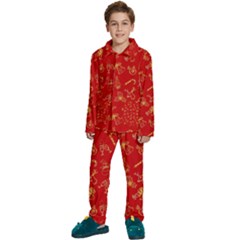Holy Night - Christmas Symbols  Kids  Long Sleeve Velvet Pajamas Set by ConteMonfrey