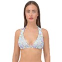 Dots Color Rows Columns Background Double Strap Halter Bikini Top View1