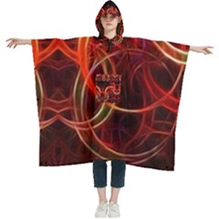 Background Fractal Abstract Women s Hooded Rain Ponchos by Hannah976