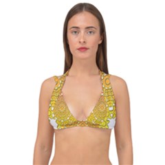 Mandala Background Image Ornament Double Strap Halter Bikini Top by Hannah976