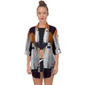 Rocket Space Universe Spaceship Open Front Chiffon Kimono View1