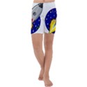 Rocket Ship Launch Vehicle Moon Kids  Lightweight Velour Capri Yoga Leggings View1