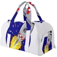 Rocket Ship Launch Vehicle Moon Burner Gym Duffel Bag by Sarkoni