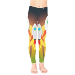 Rocket Take Off Missiles Cosmos Kids  Leggings by Sarkoni