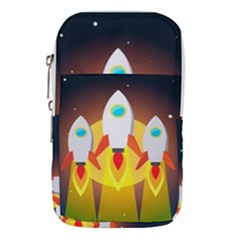 Rocket Take Off Missiles Cosmos Waist Pouch (large) by Sarkoni