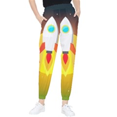 Rocket Take Off Missiles Cosmos Women s Tapered Pants by Sarkoni