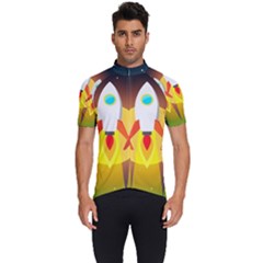 Rocket Take Off Missiles Cosmos Men s Short Sleeve Cycling Jersey by Sarkoni