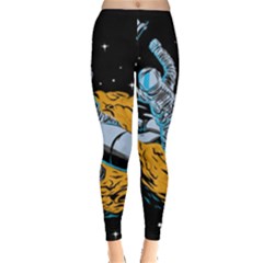Astronaut Planet Space Science Everyday Leggings  by Sarkoni