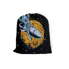 Astronaut Planet Space Science Drawstring Pouch (large) by Sarkoni