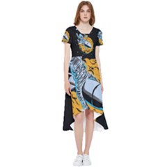 Astronaut Planet Space Science High Low Boho Dress by Sarkoni