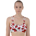 Seamless Pattern Fresh Strawberry Line Them Up Sports Bra View1