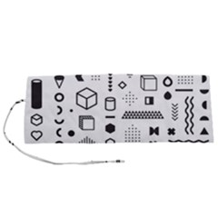 Pattern Hipster Abstract Form Geometric Line Variety Shapes Polkadots Fashion Style Seamless Roll Up Canvas Pencil Holder (s) by Grandong