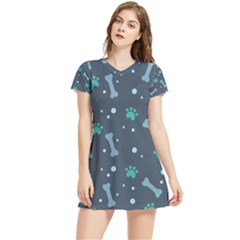 Bons Foot Prints Pattern Background Women s Sports Skirt by Grandong
