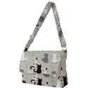 Cute Cat Seamless Pattern Full Print Messenger Bag (S) View1