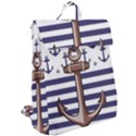 Anchor Background Design Flap Top Backpack View2