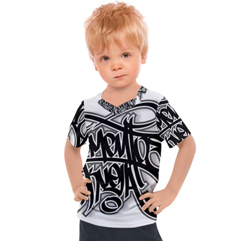 Hip Hop Music Drawing Art Graffiti Kids  Sports T-shirt by Sarkoni
