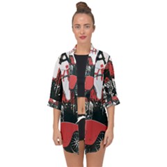 Cars City Fear This Poster Open Front Chiffon Kimono by Sarkoni