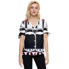 Vintage Car Hot Rod Motor Vehicle Bow Sleeve Button Up Top by Sarkoni