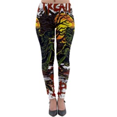 Grim Reaper Above Art  Monster Moon Letter Poster Lightweight Velour Leggings by Sarkoni
