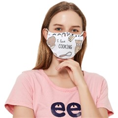 I Love Cooking Baking Utensils Knife Fitted Cloth Face Mask (adult) by Apen