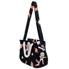 Astronaut Space Rockets Spaceman Rope Handles Shoulder Strap Bag by Ravend