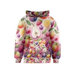 Fruits Apple Strawberry Raspberry Kids  Pullover Hoodie by Ravend