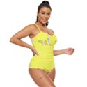 Adventure Time Jake The Dog Finn The Human Artwork Yellow Retro Full Coverage Swimsuit View3