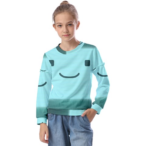Adventure Time Bmo Kids  Long Sleeve T-shirt With Frill  by Sarkoni