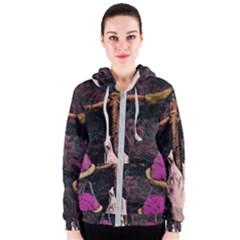 Jujutsu Kaisen Heart Design Heart Psychedelic Anime Hands Women s Zipper Hoodie by Sarkoni