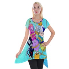 Adventure Time Cartoon Short Sleeve Side Drop Tunic by Sarkoni