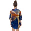 Digital Art Fantasy Impressionism Painting Ship Boat Psychedelic Peacock Mushroom Flamingos Hipwreck Open Front Chiffon Kimono View2