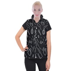Coffee Background Women s Button Up Vest by Bedest