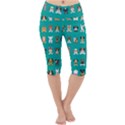 Different Type Vector Cartoon Dog Faces Lightweight Velour Cropped Yoga Leggings View1