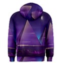 Egyptian Pyramids Night Landscape Cartoon Men s Zipper Hoodie View2