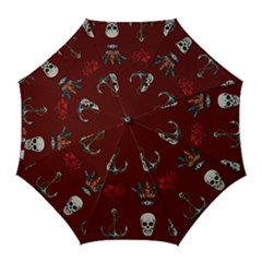 Tattoo Old School Background Pattern Golf Umbrellas by Bedest