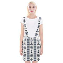 Nautical Seamless Pattern Vector Illustration Braces Suspender Skirt by Bedest