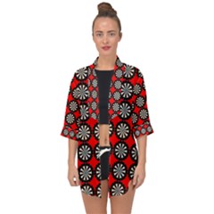 Dart Board Open Front Chiffon Kimono by Dutashop