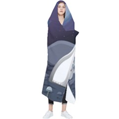 Alien Astronaut Scene Wearable Blanket by Bedest