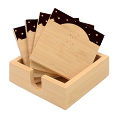 Space Exploration Illustration Bamboo Coaster Set by Bedest