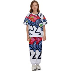 Bug Black Insect Animal Kids  T-shirt And Pants Sports Set by Sarkoni