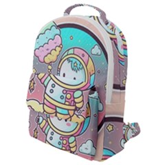 Boy Astronaut Cotton Candy Flap Pocket Backpack (small) by Bedest