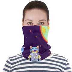 Cat Astronaut Space Retro Universe Face Seamless Bandana (adult) by Bedest