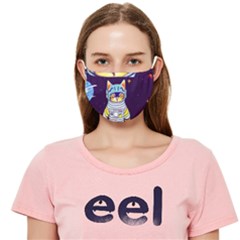 Cat Astronaut Space Retro Universe Cloth Face Mask (adult) by Bedest