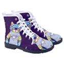 Cat Astronaut Space Retro Universe Kid s High-Top Canvas Sneakers View3