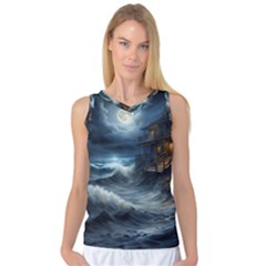 House Waves Storm Women s Basketball Tank Top by Bedest