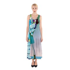 Astronaut Kiss Space Baby Sleeveless Maxi Dress by Bedest