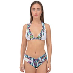Graffiti Love Double Strap Halter Bikini Set by essentialimage